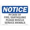 Signmission OSHA Notice Sign, In Case Of Fire Earthquake Please, 10in X 7in Decal, 7" W, 10" L, Portrait OS-NS-D-710-V-13672 - alternate 1